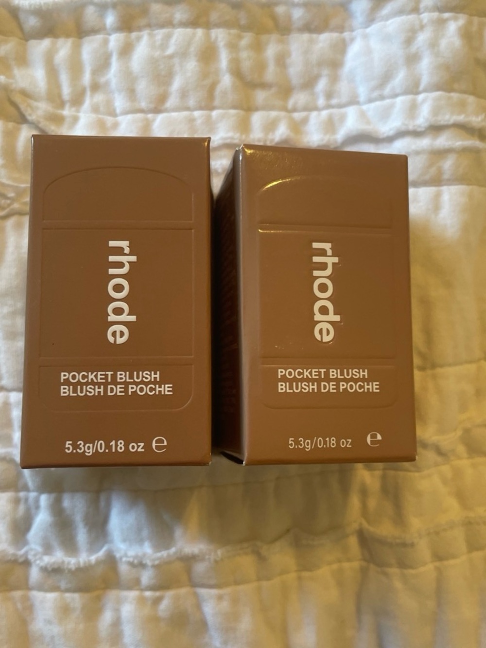 RHODE Pocket Blush in Brown Packaging
